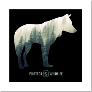 Protect Wildlife - Nature - Wolf Silhouette Posters and Art